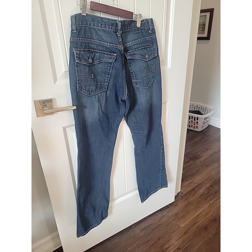 Calvin Klein Mens Jeans 32 X 39 Blue Denim Cotton 5-Pocket Zip Fly Bootcut Jeans - Picture 7 of 13
